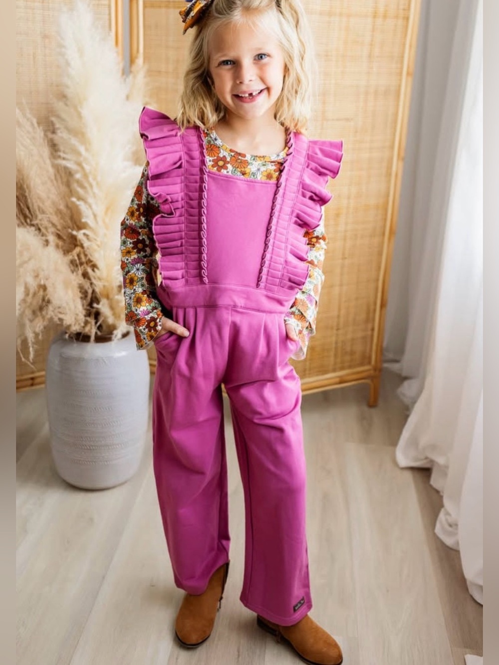 Matilda Jane Girls Ruffle Strap Romper Size 6 NWT